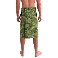 Olive Green Monstera Lavalava Polynesian Tribal Pattern - Polynesian Pride