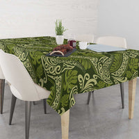 Olive Green Monstera Tablecloth Polynesian Tribal Pattern LT01 - Polynesian Pride