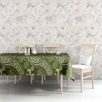 Olive Green Monstera Tablecloth Polynesian Tribal Pattern LT01 - Polynesian Pride