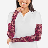 Sweet Pink Monstera Arm Sleeves Polynesian Tribal Pattern LT01 - Polynesian Pride