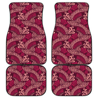Sweet Pink Monstera Car Mats Polynesian Tribal Pattern LT01 - Polynesian Pride