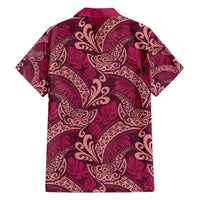 Sweet Pink Monstera Family Matching Puletasi and Hawaiian Shirt Polynesian Tribal Pattern LT01 - Polynesian Pride