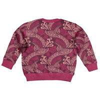 Sweet Pink Monstera Kid Ugly Christmas Sweater Polynesian Tribal Pattern LT01 - Polynesian Pride