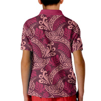 Sweet Pink Monstera Kid Polo Shirt Polynesian Tribal Pattern LT01 - Polynesian Pride