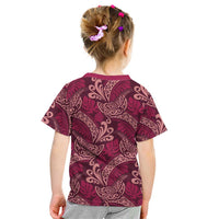 Sweet Pink Monstera Kid T Shirt Polynesian Tribal Pattern LT01 - Polynesian Pride