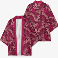 Sweet Pink Monstera Kimono Polynesian Tribal Pattern LT01 - Polynesian Pride
