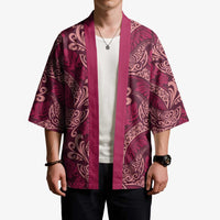 Sweet Pink Monstera Kimono Polynesian Tribal Pattern LT01 - Polynesian Pride