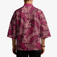 Sweet Pink Monstera Kimono Polynesian Tribal Pattern LT01 - Polynesian Pride