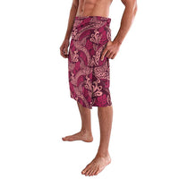 Sweet Pink Monstera Lavalava Polynesian Tribal Pattern - Polynesian Pride