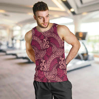 Sweet Pink Monstera Men Tank Top Polynesian Tribal Pattern LT01 Pink - Polynesian Pride