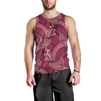 Sweet Pink Monstera Men Tank Top Polynesian Tribal Pattern LT01 - Polynesian Pride