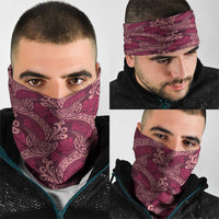 Sweet Pink Monstera Neck Gaiter Polynesian Tribal Pattern LT01 - Polynesian Pride