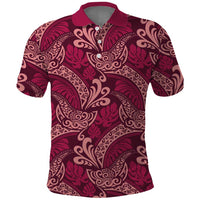 Sweet Pink Monstera Polo Shirt Polynesian Tribal Pattern LT01 Pink - Polynesian Pride