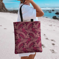 Sweet Pink Monstera Tote Bag Polynesian Tribal Pattern - Polynesian Pride
