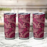 Sweet Pink Monstera Tumbler Cup Polynesian Tribal Pattern LT01 - Polynesian Pride
