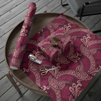 Sweet Pink Monstera Wrapping Paper Polynesian Tribal Pattern LT01 - Polynesian Pride