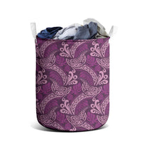 Royal Purple Monstera Laundry Basket Polynesian Tribal Pattern LT01 - Polynesian Pride