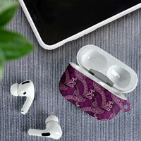 Royal Purple Monstera AirPods Case Polynesian Tribal Pattern LT01 - Polynesian Pride