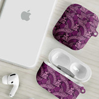 Royal Purple Monstera AirPods Case Polynesian Tribal Pattern LT01 - Polynesian Pride