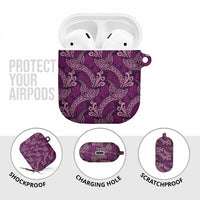 Royal Purple Monstera AirPods Case Polynesian Tribal Pattern LT01 - Polynesian Pride