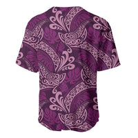 Royal Purple Monstera Baseball Jersey Polynesian Tribal Pattern LT01 - Polynesian Pride