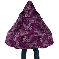 Royal Purple Monstera Cloak Polynesian Tribal Pattern LT01 Unisex Purple - Polynesian Pride