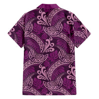 Royal Purple Monstera Hawaiian Shirt Polynesian Tribal Pattern - Polynesian Pride
