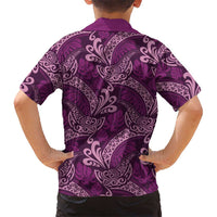 Royal Purple Monstera Hawaiian Shirt Polynesian Tribal Pattern - Polynesian Pride
