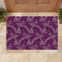 Royal Purple Monstera Rubber Doormat Polynesian Tribal Pattern LT01 Purple - Polynesian Pride