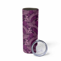 Royal Purple Monstera Skinny Tumbler Polynesian Tribal Pattern LT01 - Polynesian Pride