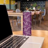 Royal Purple Monstera Skinny Tumbler Polynesian Tribal Pattern LT01 - Polynesian Pride