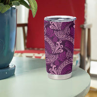 Royal Purple Monstera Tumbler Cup Polynesian Tribal Pattern LT01 - Polynesian Pride