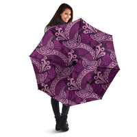 Royal Purple Monstera Umbrella Polynesian Tribal Pattern LT01 - Polynesian Pride