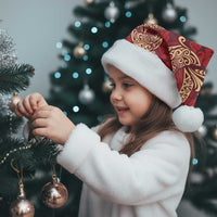 Luxury Red Monstera Christmas Santa Hat Polynesian Tribal Pattern LT01 - Polynesian Pride