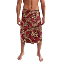 Luxury Red Monstera Lavalava Polynesian Tribal Pattern - Polynesian Pride