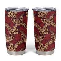 Luxury Red Monstera Tumbler Cup Polynesian Tribal Pattern LT01 Red - Polynesian Pride