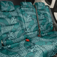 Teal Monstera Back Car Seat Cover Polynesian Tribal Pattern LT01 - Polynesian Pride