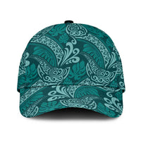 Teal Monstera Classic Cap Polynesian Tribal Pattern LT01 Universal Fit Teal - Polynesian Pride