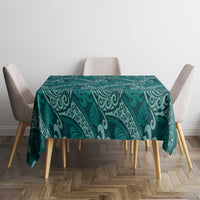 Teal Monstera Tablecloth Polynesian Tribal Pattern LT01 - Polynesian Pride