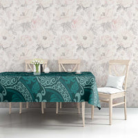 Teal Monstera Tablecloth Polynesian Tribal Pattern LT01 - Polynesian Pride