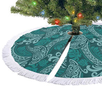 Teal Monstera Tree Skirt Polynesian Tribal Pattern LT01 - Polynesian Pride