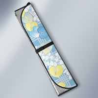 Anthurium Plumeria Lei Pastel Auto Sun Shade Blue Hawaiian Splendid Palaka LT01 - Polynesian Pride