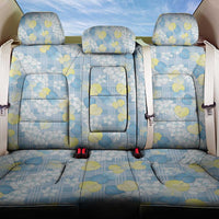 Anthurium Plumeria Lei Pastel Back Car Seat Cover Blue Hawaiian Splendid Palaka LT01 One Size Blue - Polynesian Pride