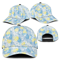 Anthurium Plumeria Lei Pastel Classic Cap Blue Hawaiian Splendid Palaka LT01 - Polynesian Pride