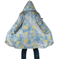 Anthurium Plumeria Lei Pastel Cloak Blue Hawaiian Splendid Palaka LT01 Unisex Blue - Polynesian Pride