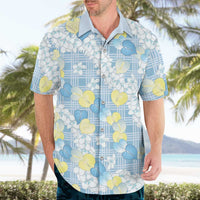 Anthurium Plumeria Lei Pastel Hawaiian Shirt Blue Hawaiian Splendid Palaka LT01 - Polynesian Pride