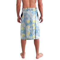 Anthurium Plumeria Lei Pastel Lavalava Blue Hawaiian Splendid Palaka LT01 - Polynesian Pride