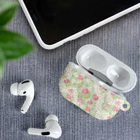 Anthurium Plumeria Lei Pastel AirPods Case Green Hawaiian Splendid Palaka LT01 - Polynesian Pride