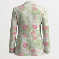 Anthurium Plumeria Lei Pastel Blazer Green Hawaiian Splendid Palaka LT01 - Polynesian Pride