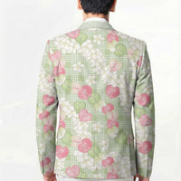 Anthurium Plumeria Lei Pastel Blazer Green Hawaiian Splendid Palaka LT01 - Polynesian Pride